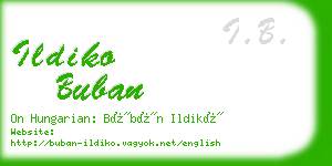 ildiko buban business card